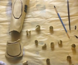 Pieces of the Gauntlet before assembly
